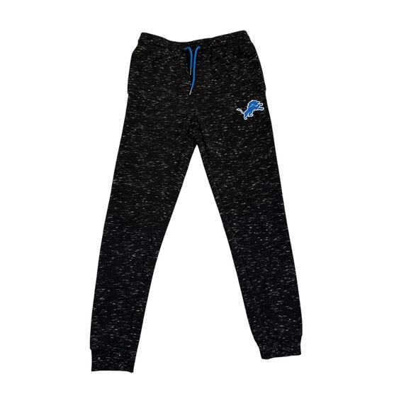 NFL Athletic Apparel Detroit Lions Black Jogger Sweatpants Size Youth L 14/16 - Picture 1 of 4